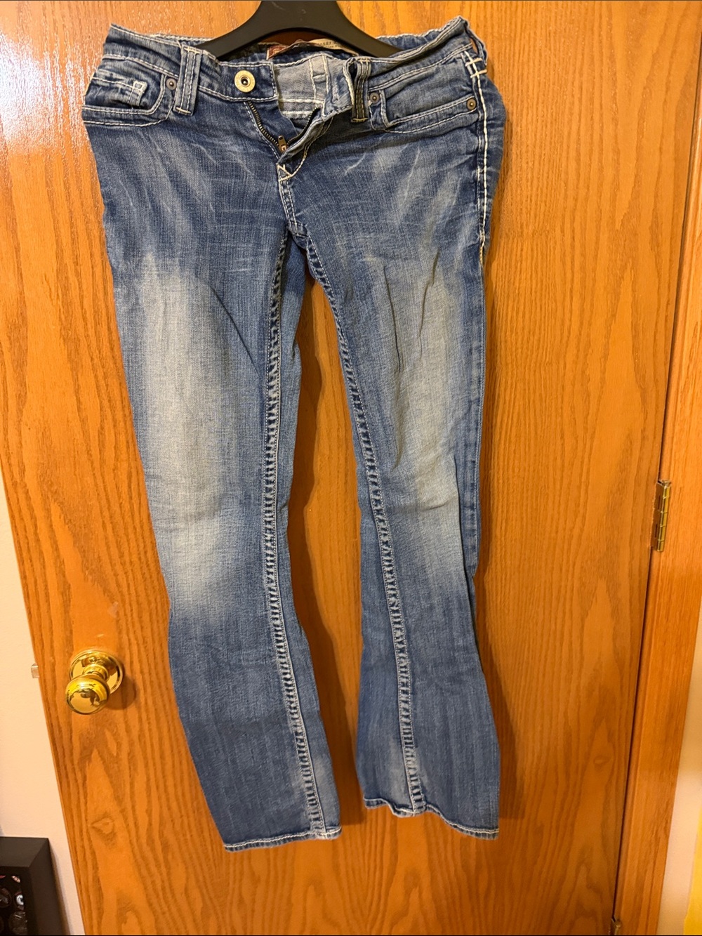 Big Star Casey K low rider Women's Blue Washed Stretch Jeans